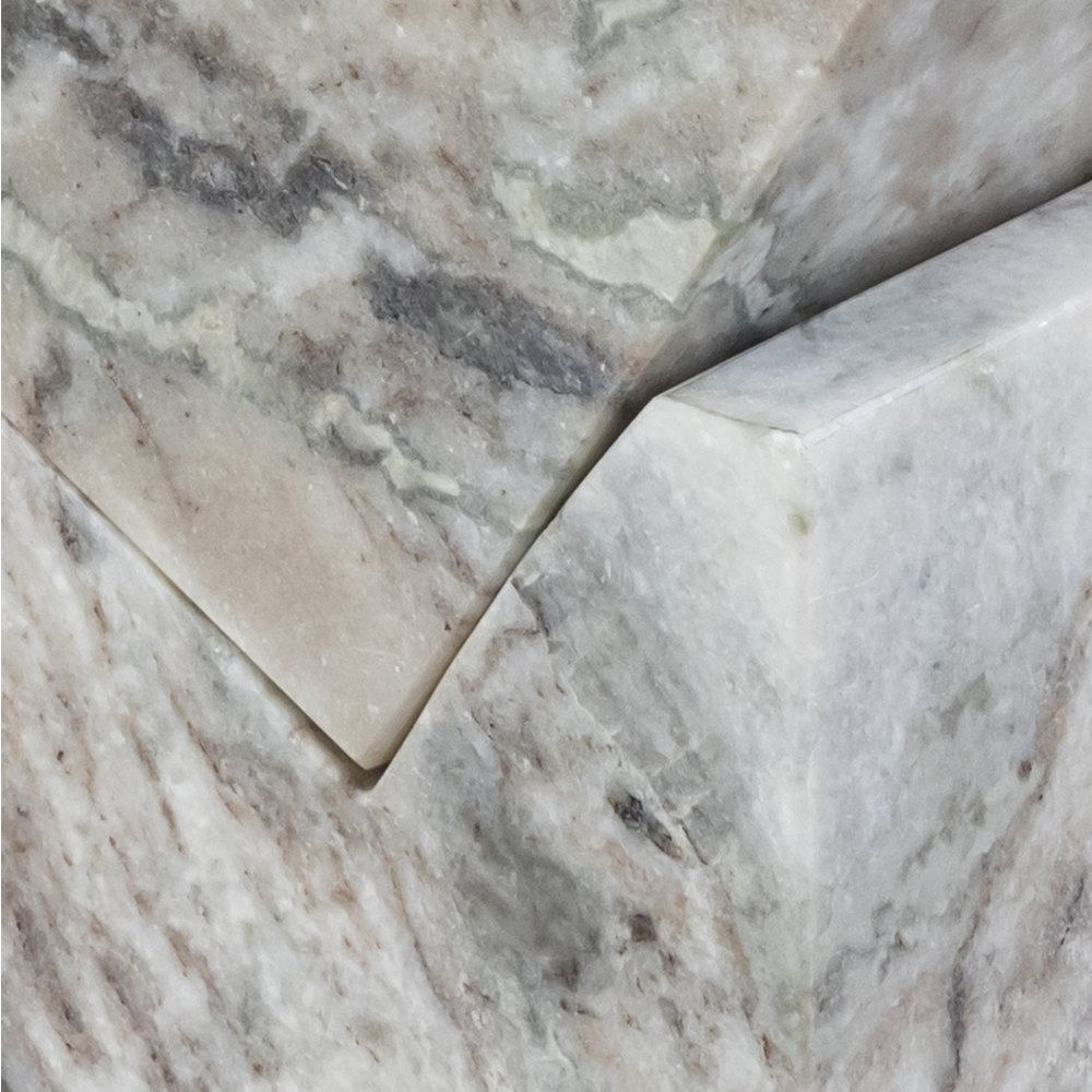 Quad Brown Marble Decorative Cube. Picture 2