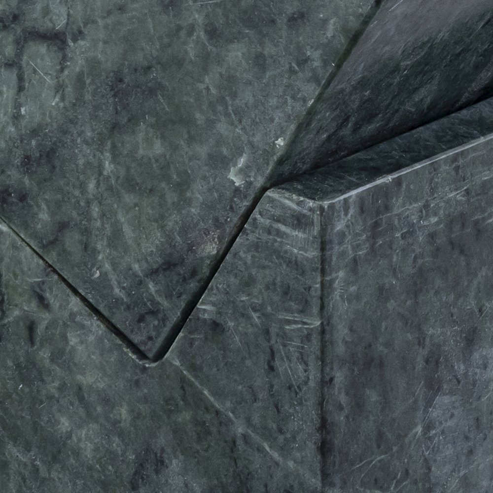 Quad Green Marble Decorative Cube. Picture 2