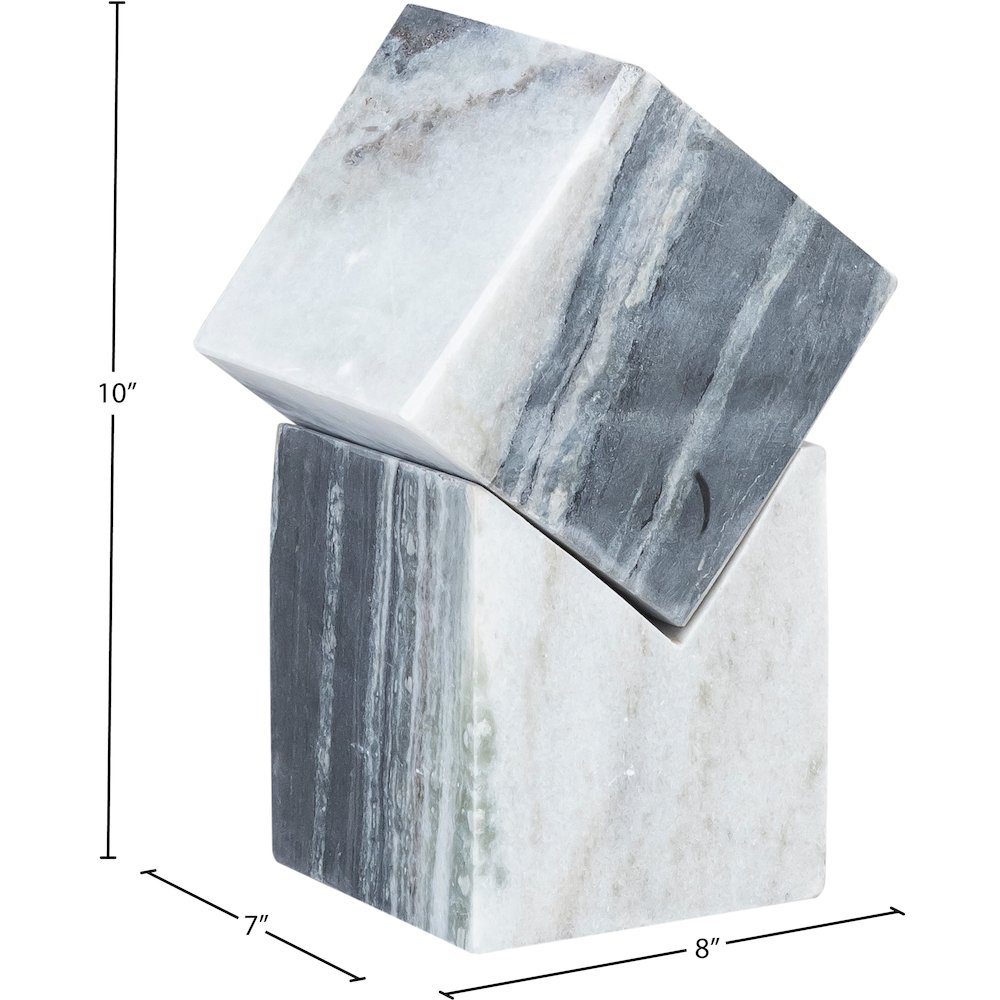 Quad Panda Marble Decorative Cube. Picture 5