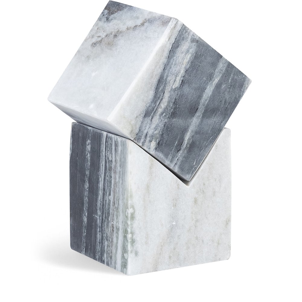 Quad Panda Marble Decorative Cube. Picture 1