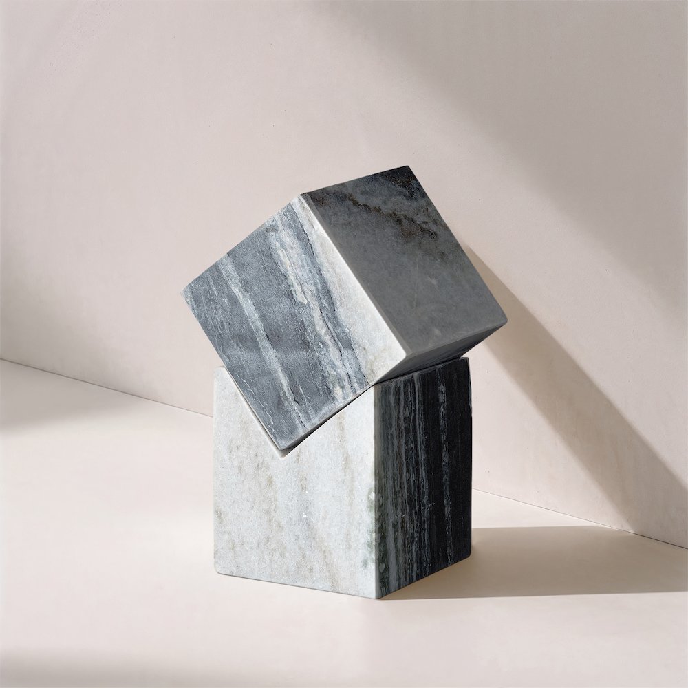 Quad Panda Marble Decorative Cube. Picture 4