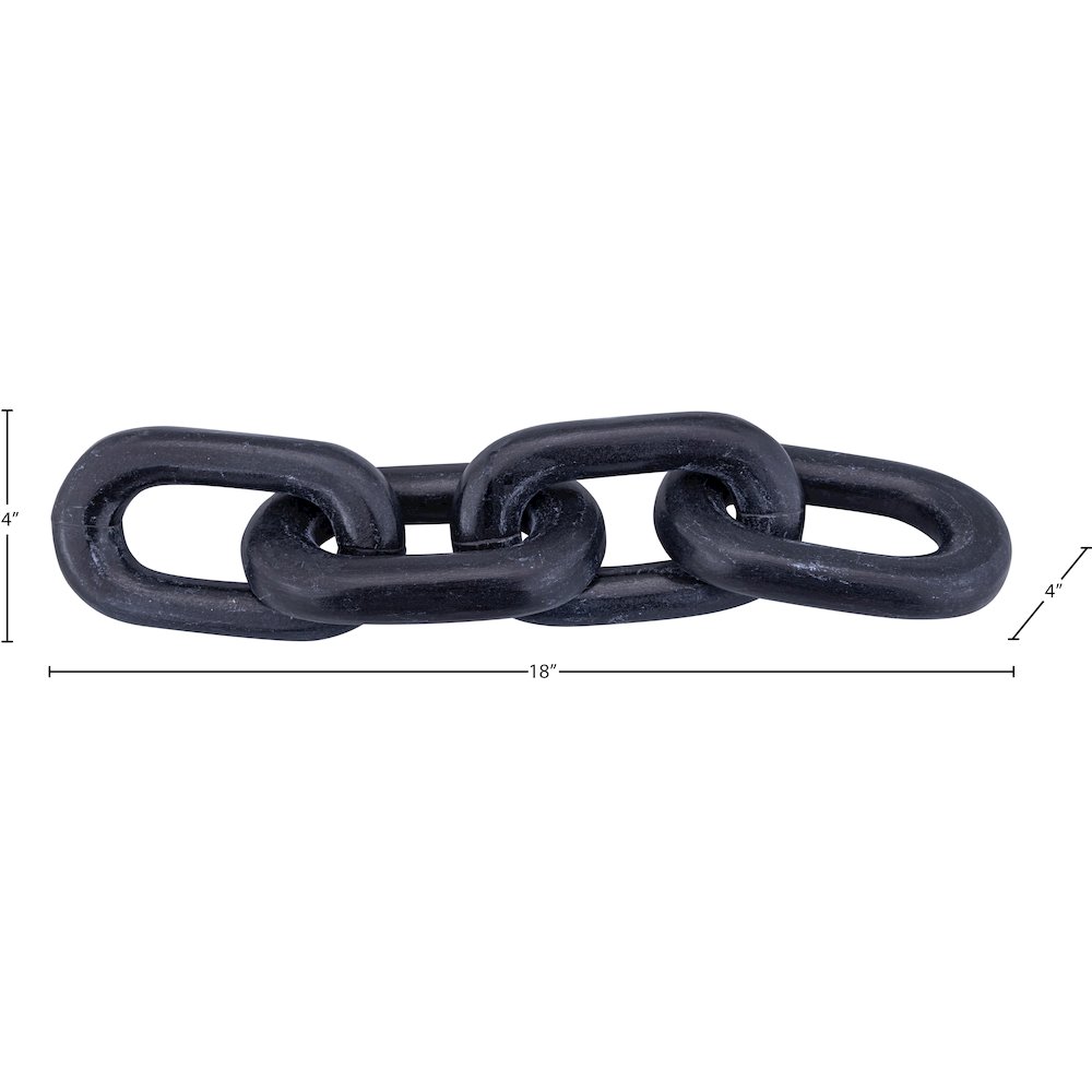 Lynx Black Marble Decorative Chain Links. Picture 5