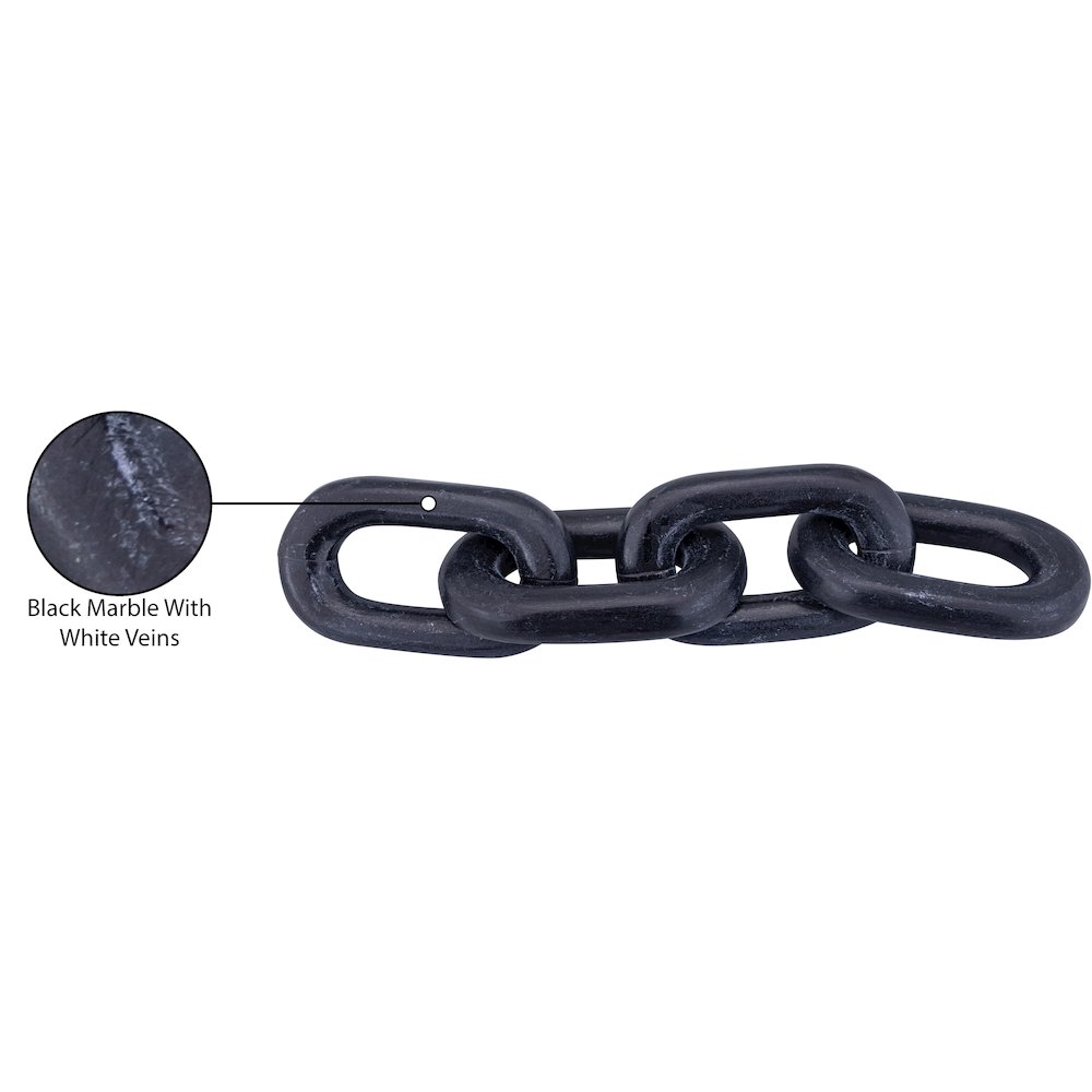 Lynx Black Marble Decorative Chain Links. Picture 3