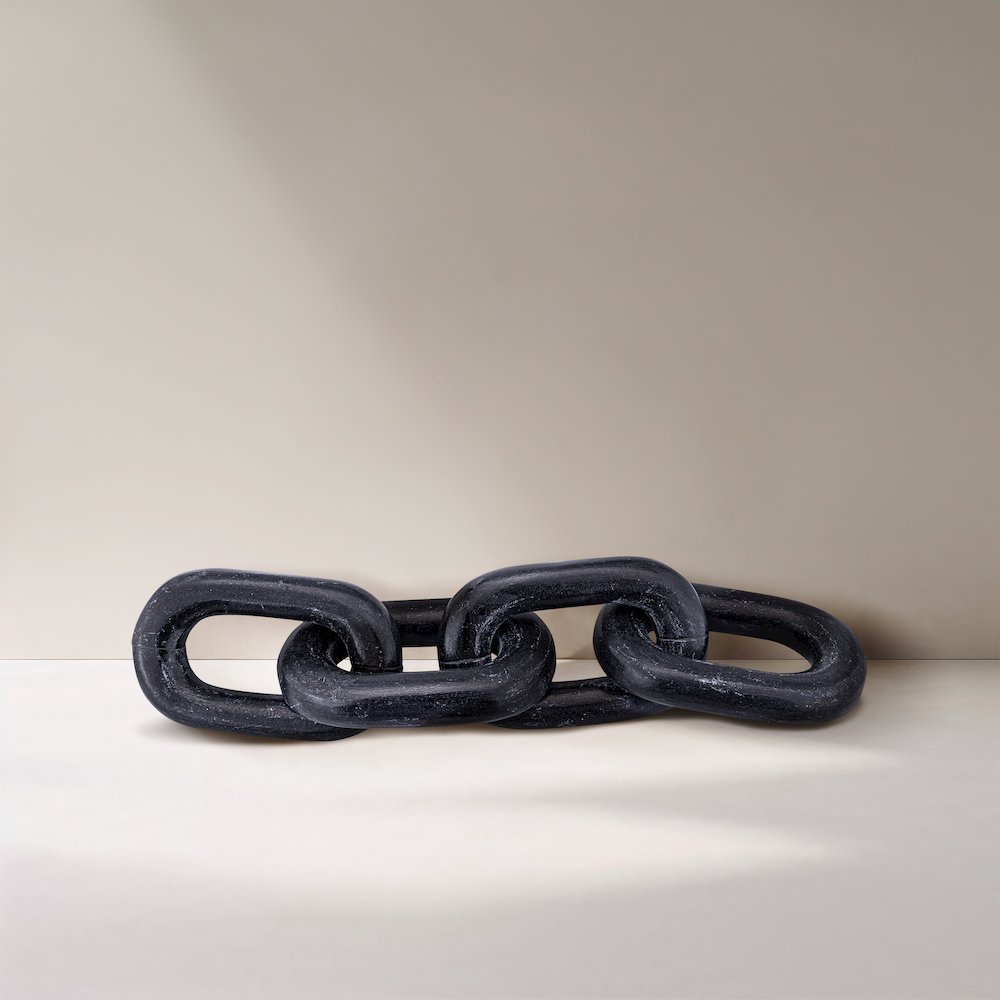 Lynx Black Marble Decorative Chain Links. Picture 4