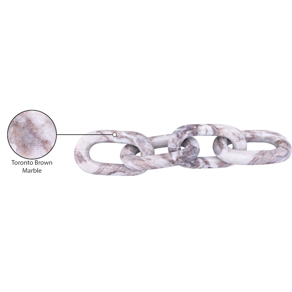 Lynx Brown Marble Decorative Chain Links. Picture 3