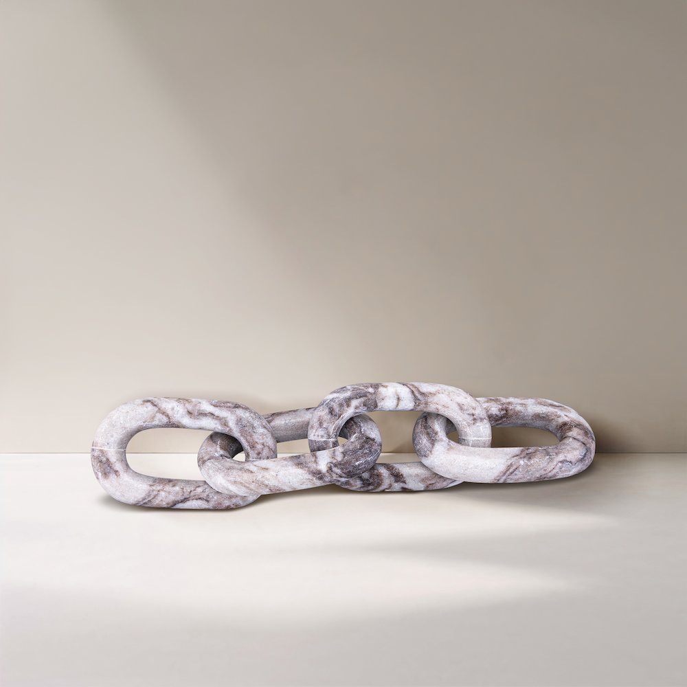 Lynx Brown Marble Decorative Chain Links. Picture 4