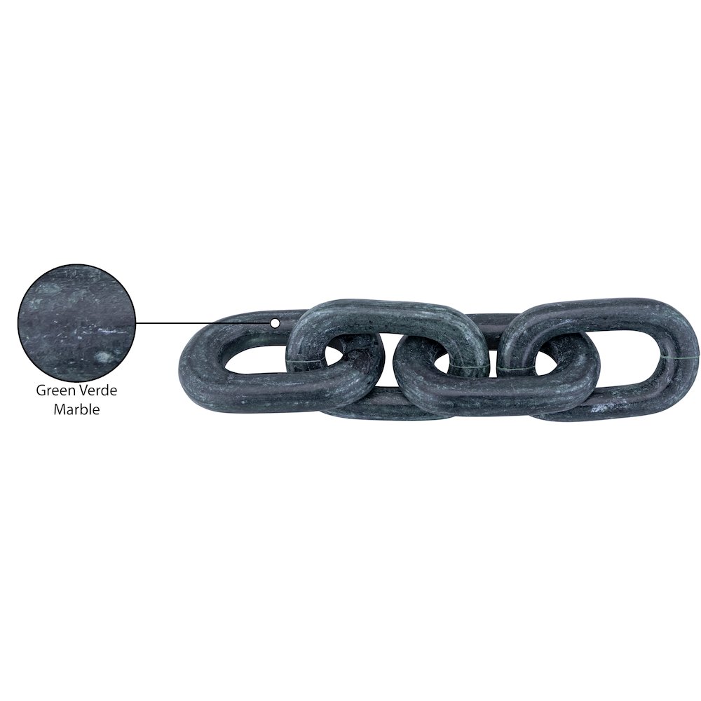 Lynx Green Marble Decorative Chain Links. Picture 3