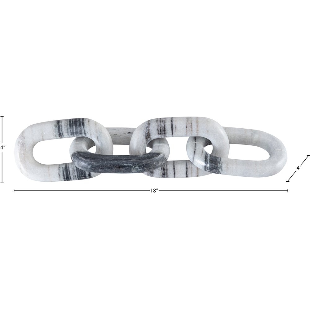 Lynx Panda Marble Decorative Chain Links. Picture 5