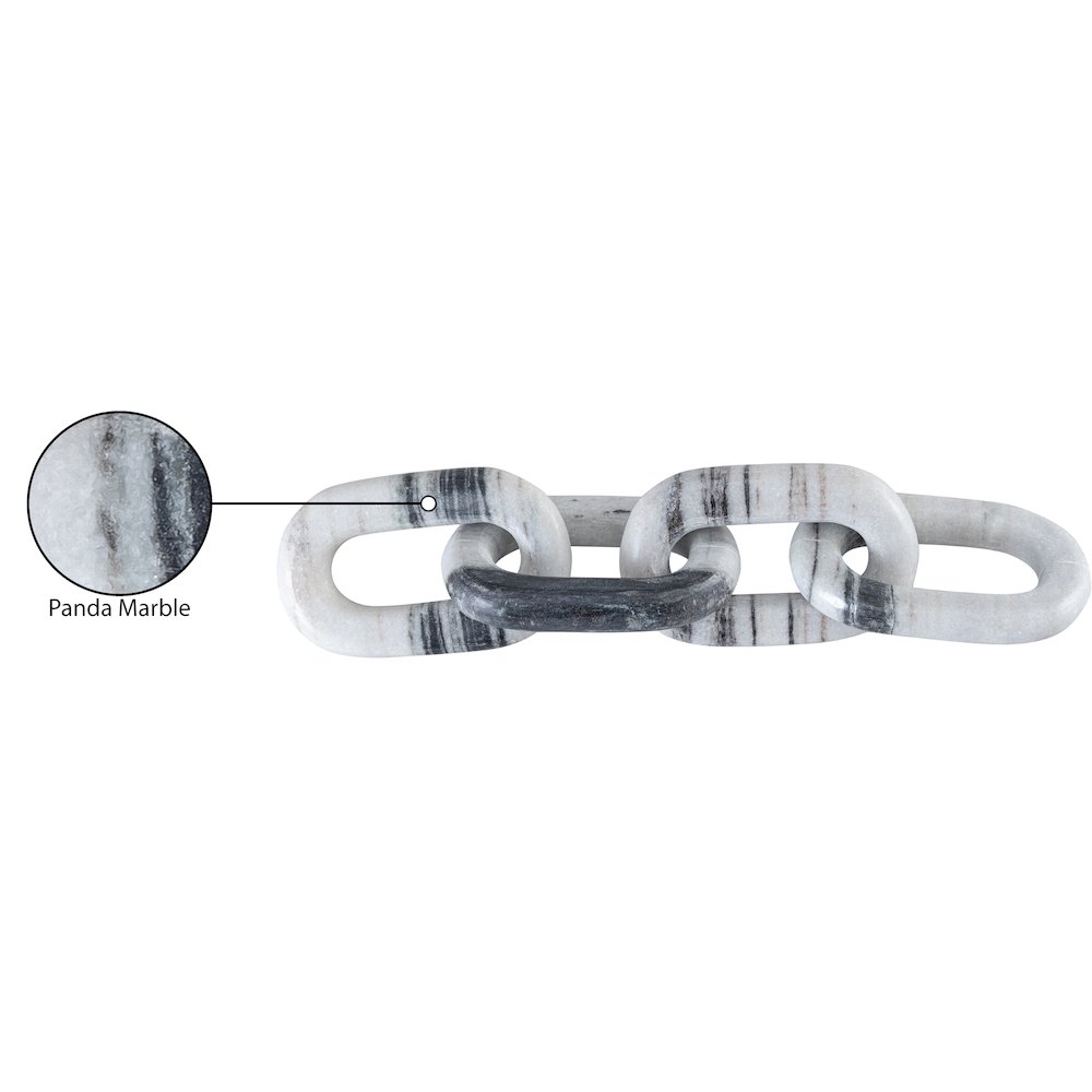 Lynx Panda Marble Decorative Chain Links. Picture 3