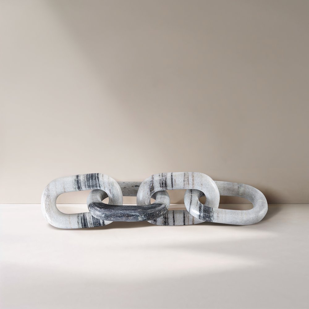 Lynx Panda Marble Decorative Chain Links. Picture 4