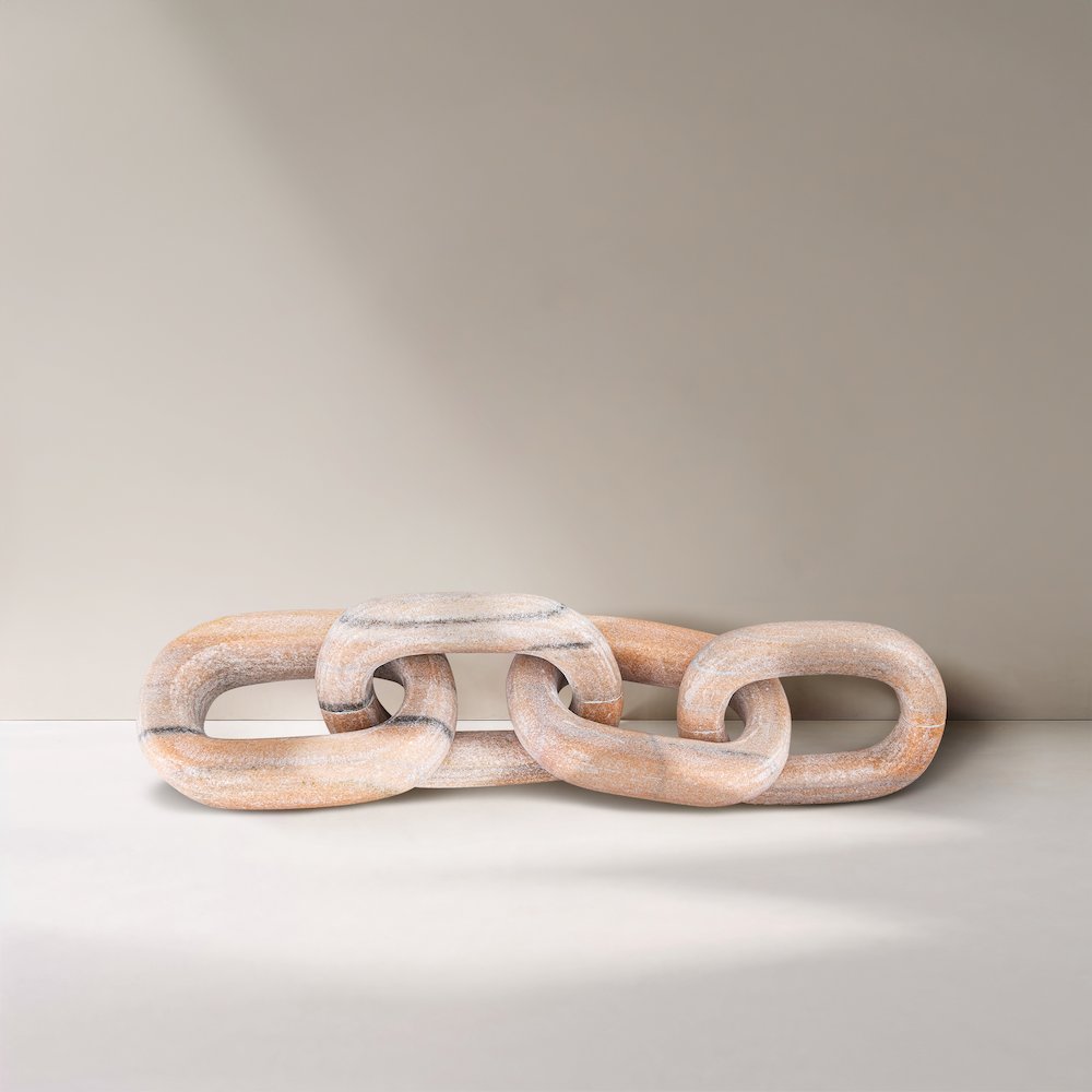 Lynx Pink Marble Decorative Chain Links. Picture 4