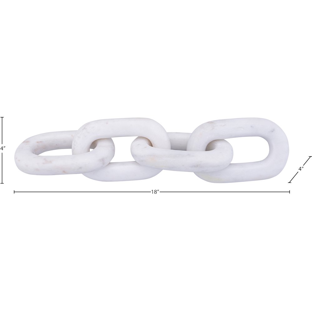 Lynx White Marble Decorative Chain Links. Picture 5