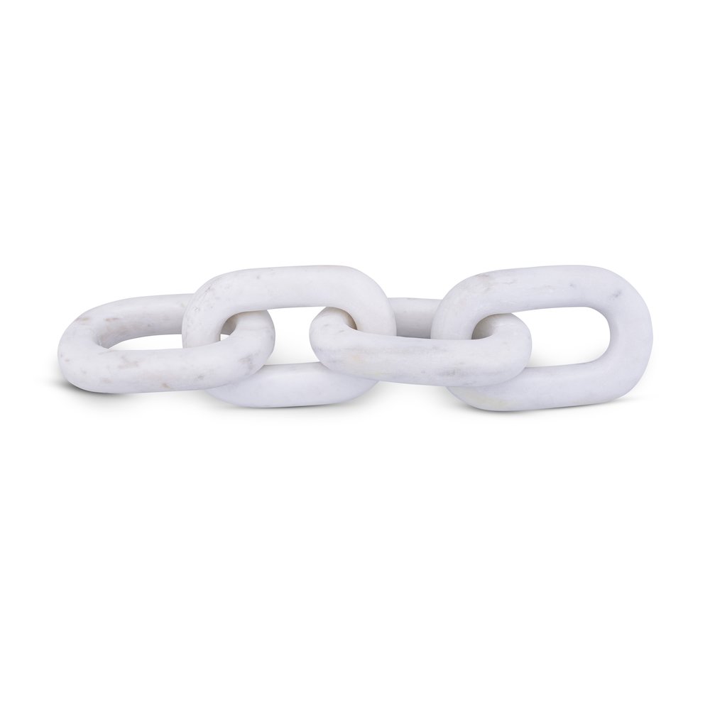 Lynx White Marble Decorative Chain Links. Picture 1