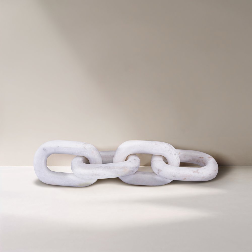 Lynx White Marble Decorative Chain Links. Picture 4