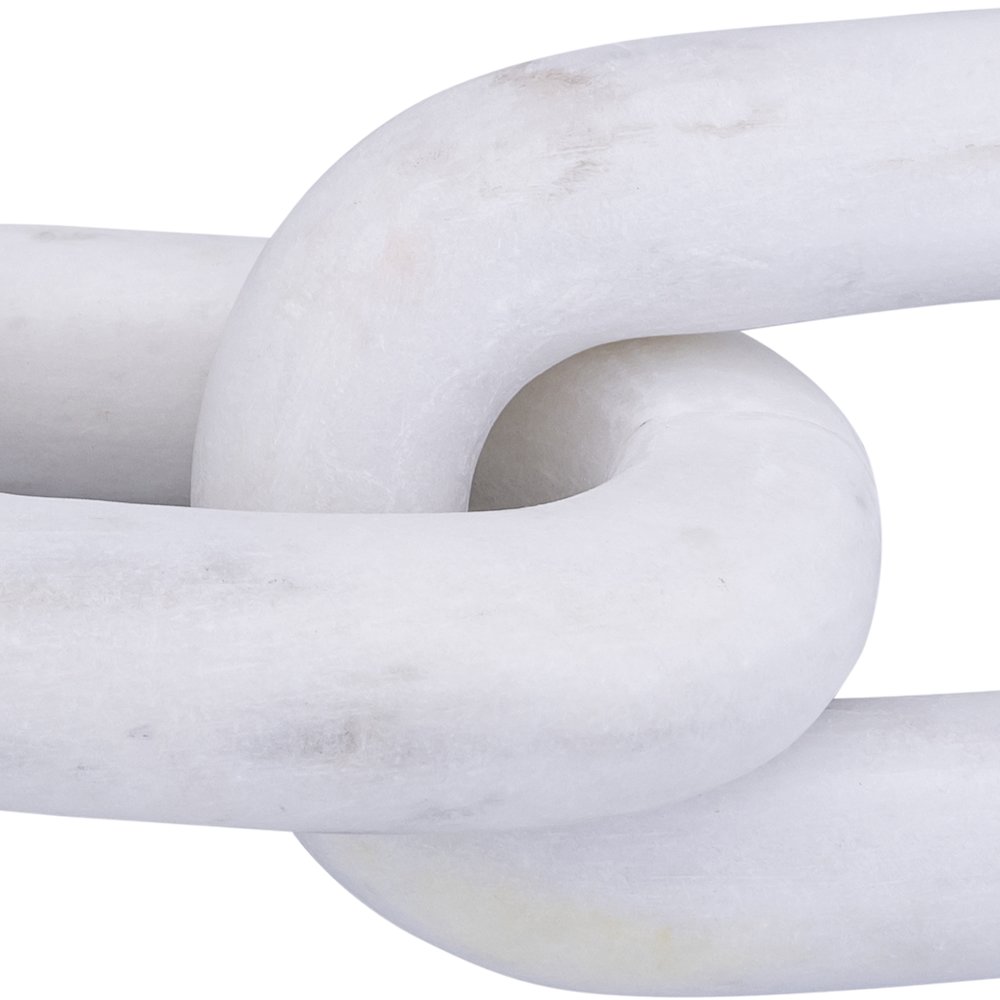 Lynx White Marble Decorative Chain Links. Picture 2