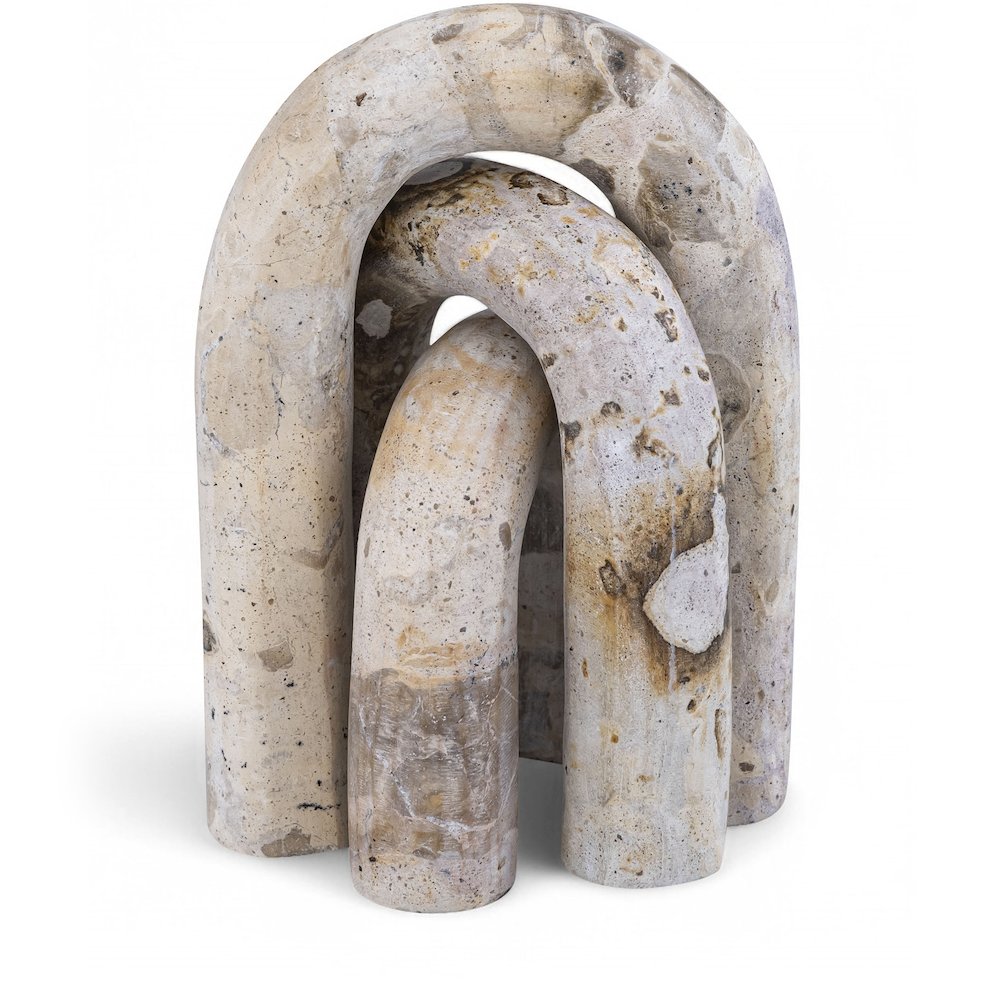 Arco Beige Marble 3pc. Decorative Object. Picture 1
