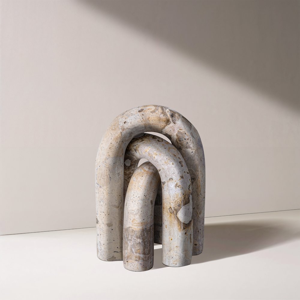 Arco Beige Marble 3pc. Decorative Object. Picture 4