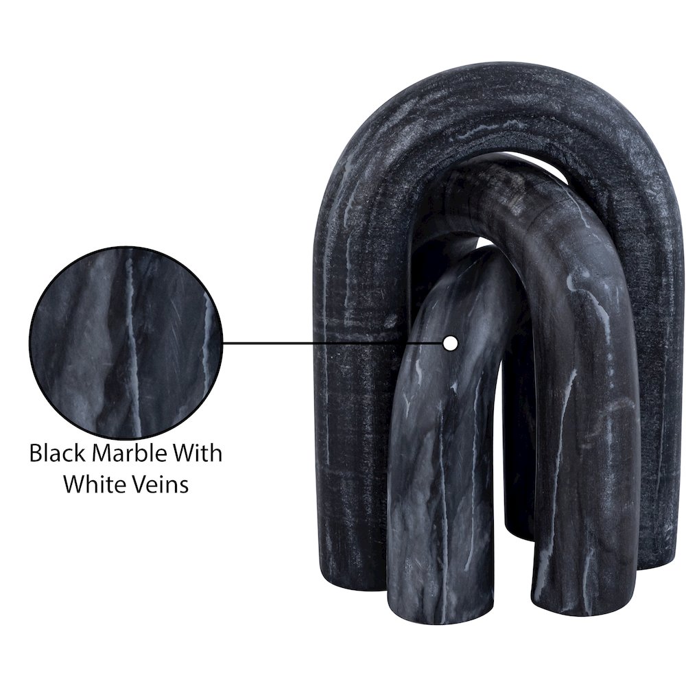 Arco Black Marble 3pc. Decorative Object. Picture 3