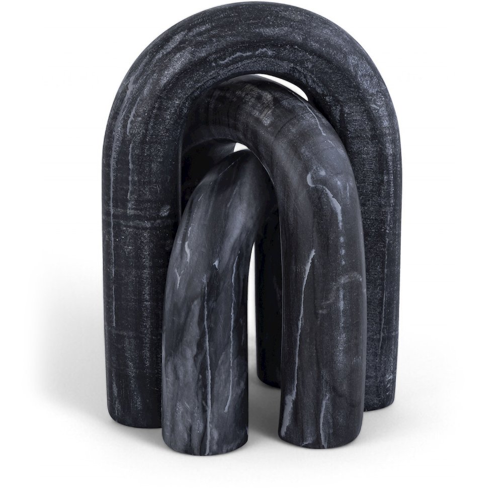 Arco Black Marble 3pc. Decorative Object. Picture 1