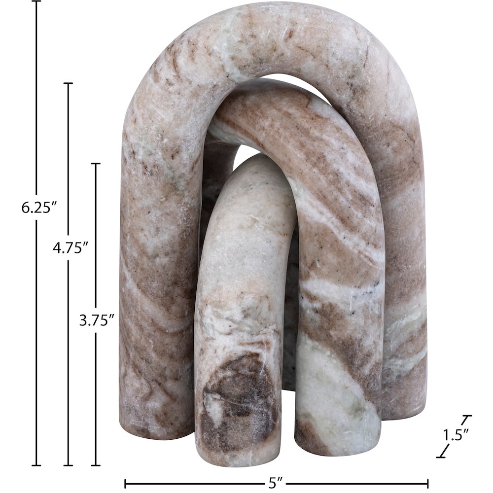 Arco Brown Marble 3pc. Decorative Object. Picture 5