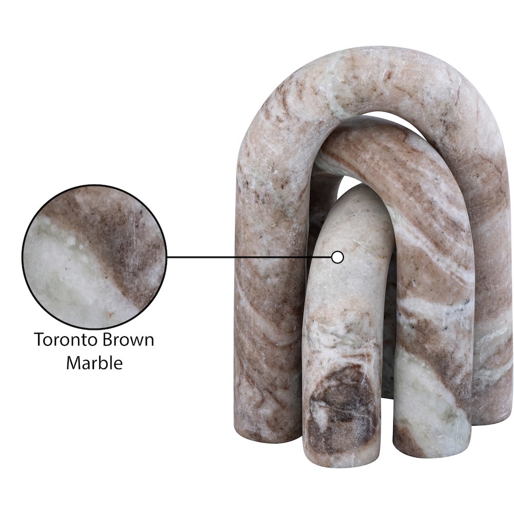 Arco Brown Marble 3pc. Decorative Object. Picture 3