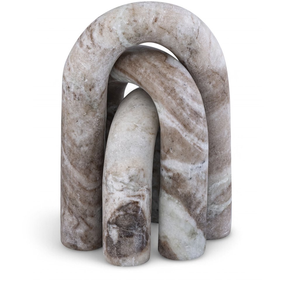 Arco Brown Marble 3pc. Decorative Object. Picture 1