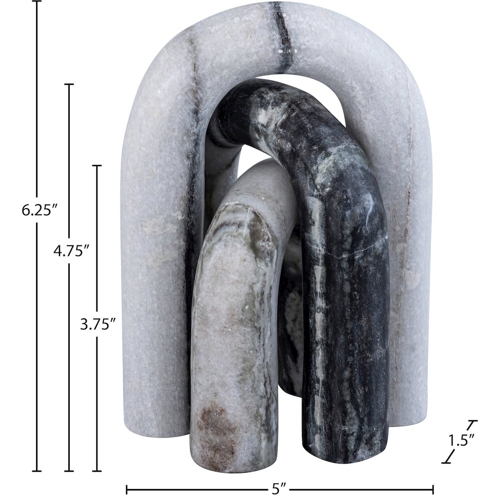 Arco Panda Marble 3pc. Decorative Object. Picture 5