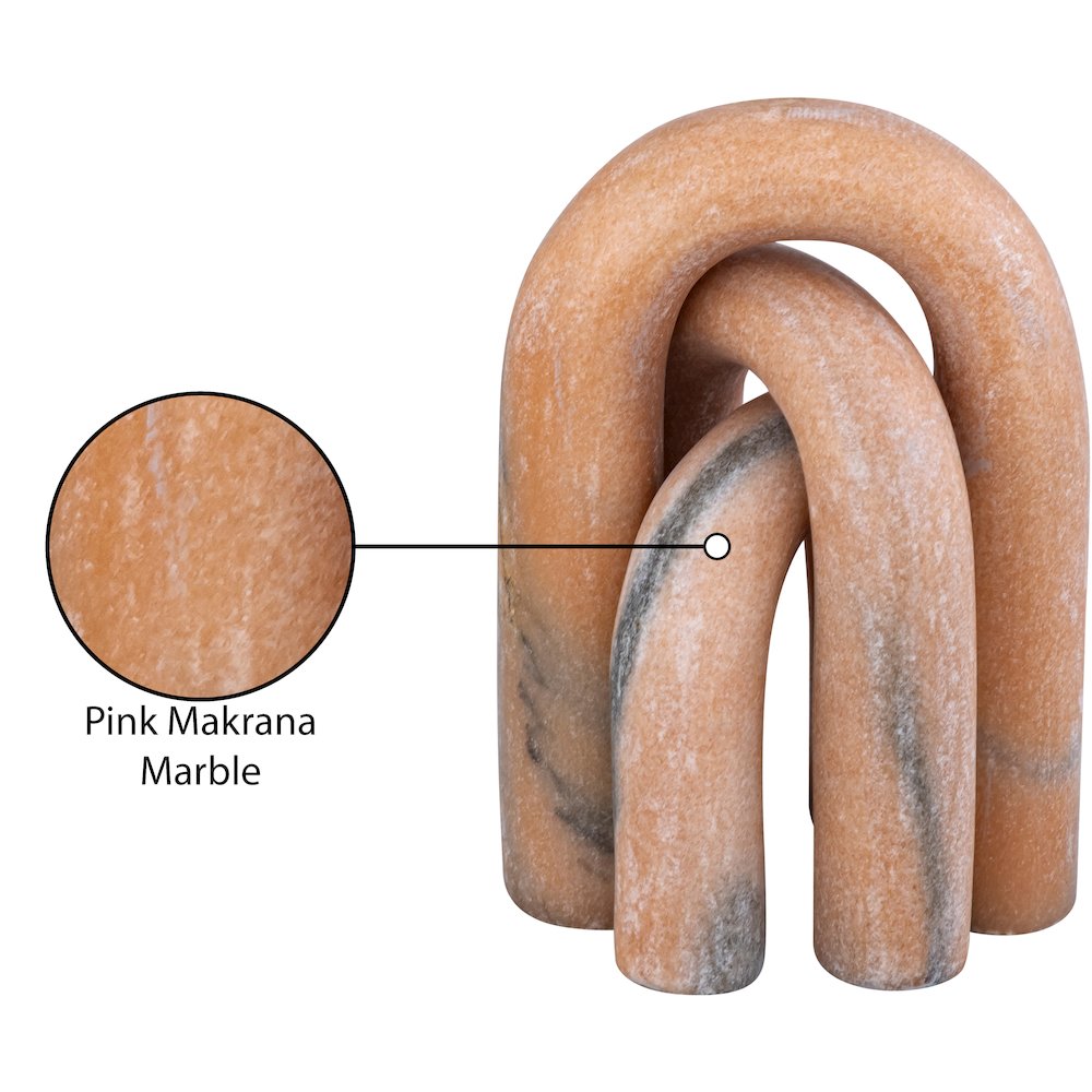 Arco Pink Marble 3pc. Decorative Object. Picture 3