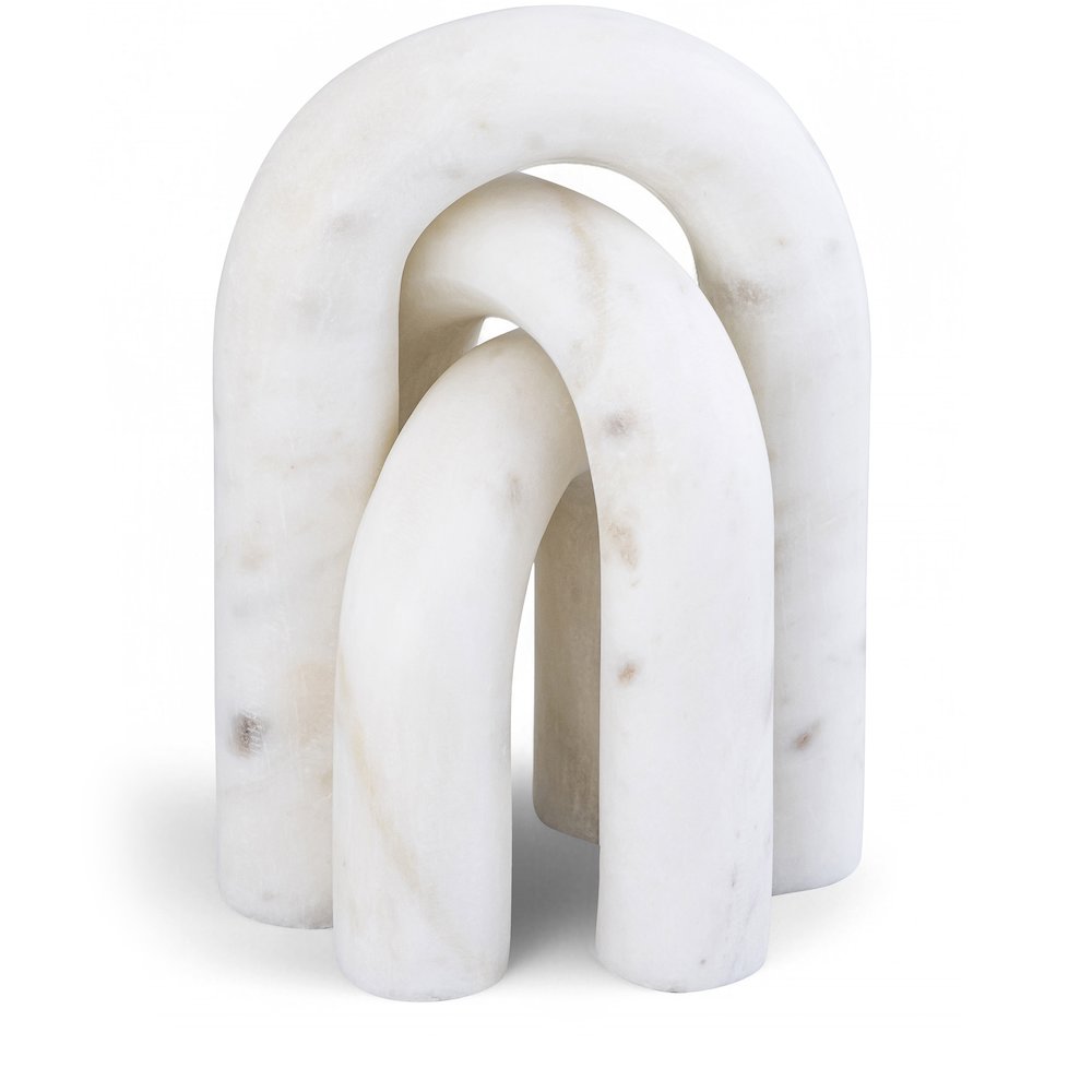 Arco White Marble 3pc. Decorative Object. Picture 1