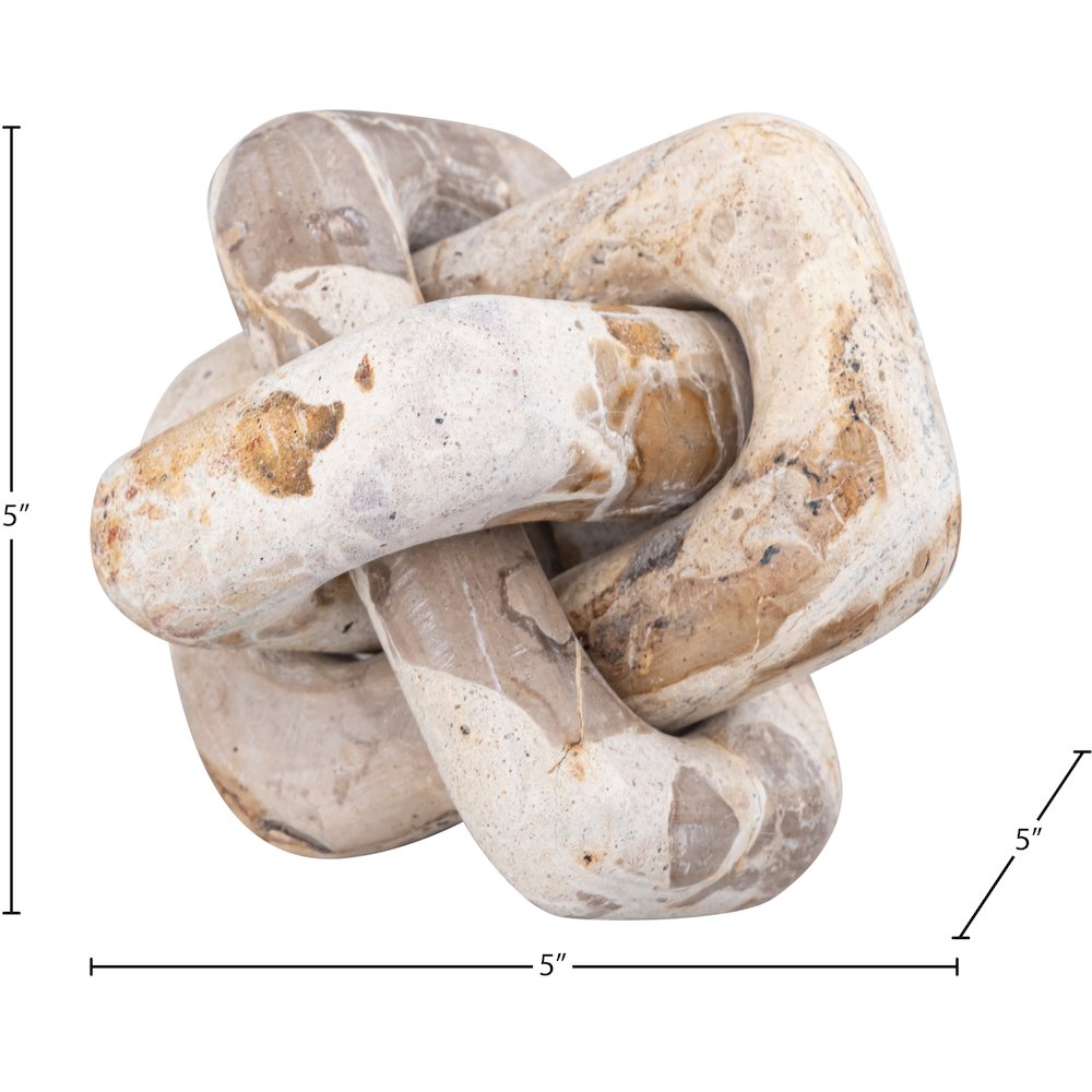 Bond Beige Marble Decorative Knot. Picture 5