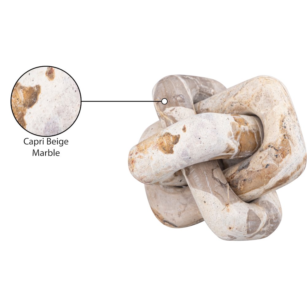 Bond Beige Marble Decorative Knot. Picture 3