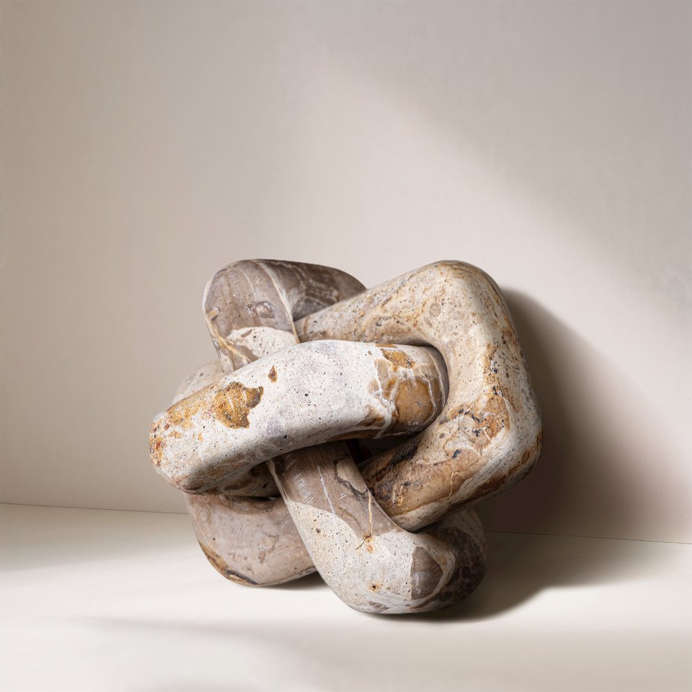 Bond Beige Marble Decorative Knot. Picture 4
