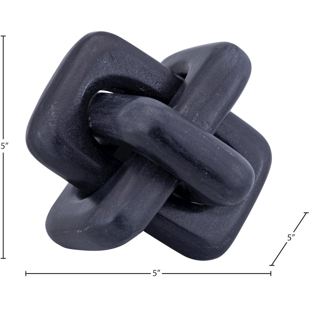 Bond Black Marble Decorative Knot. Picture 5