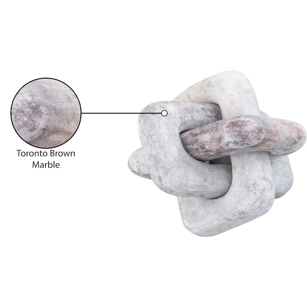 Bond Brown Marble Decorative Knot. Picture 3