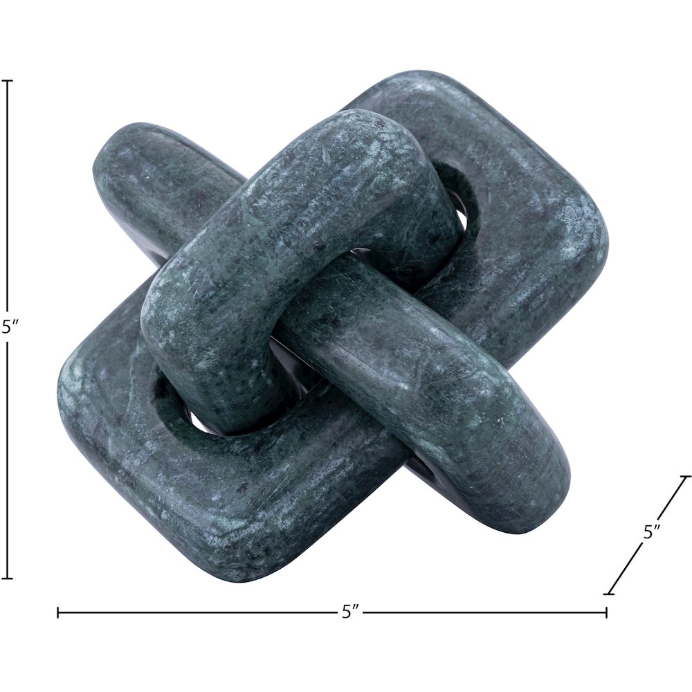 Bond Green Marble Decorative Knot. Picture 5