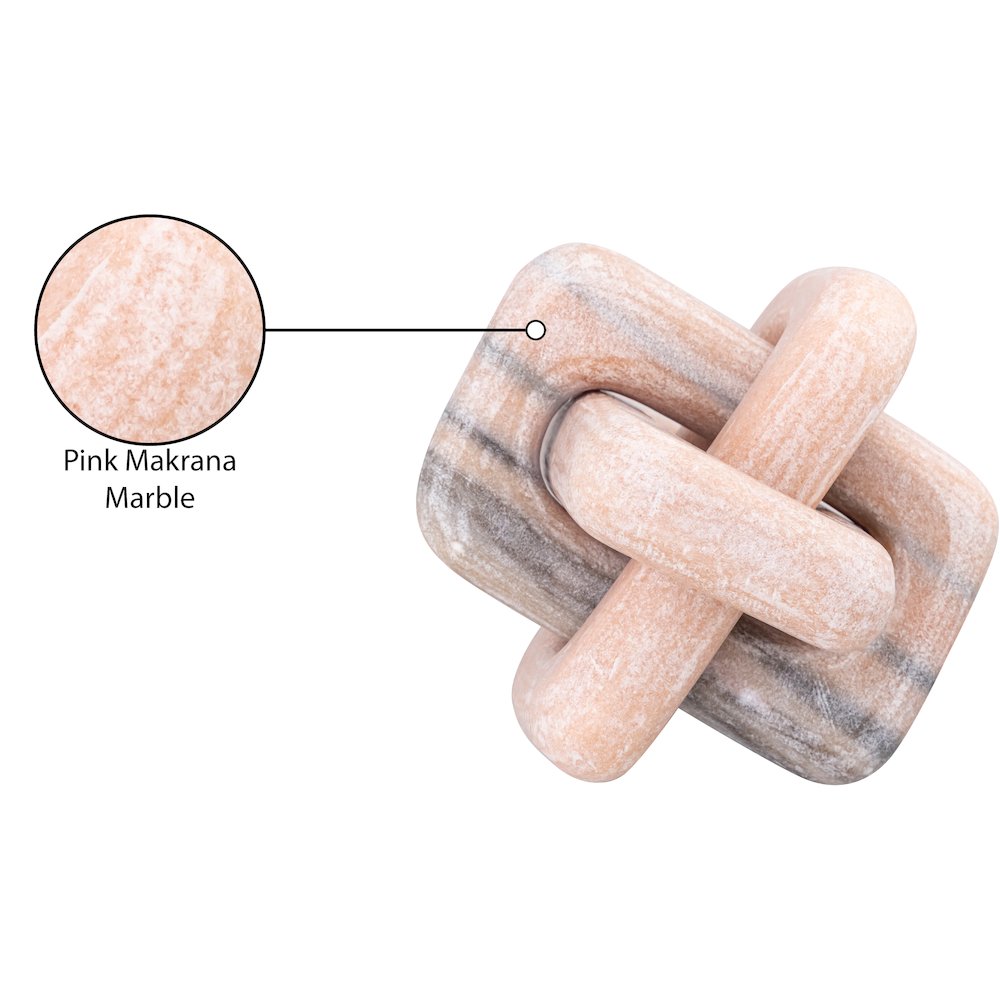 Bond Pink Marble Decorative Knot. Picture 3