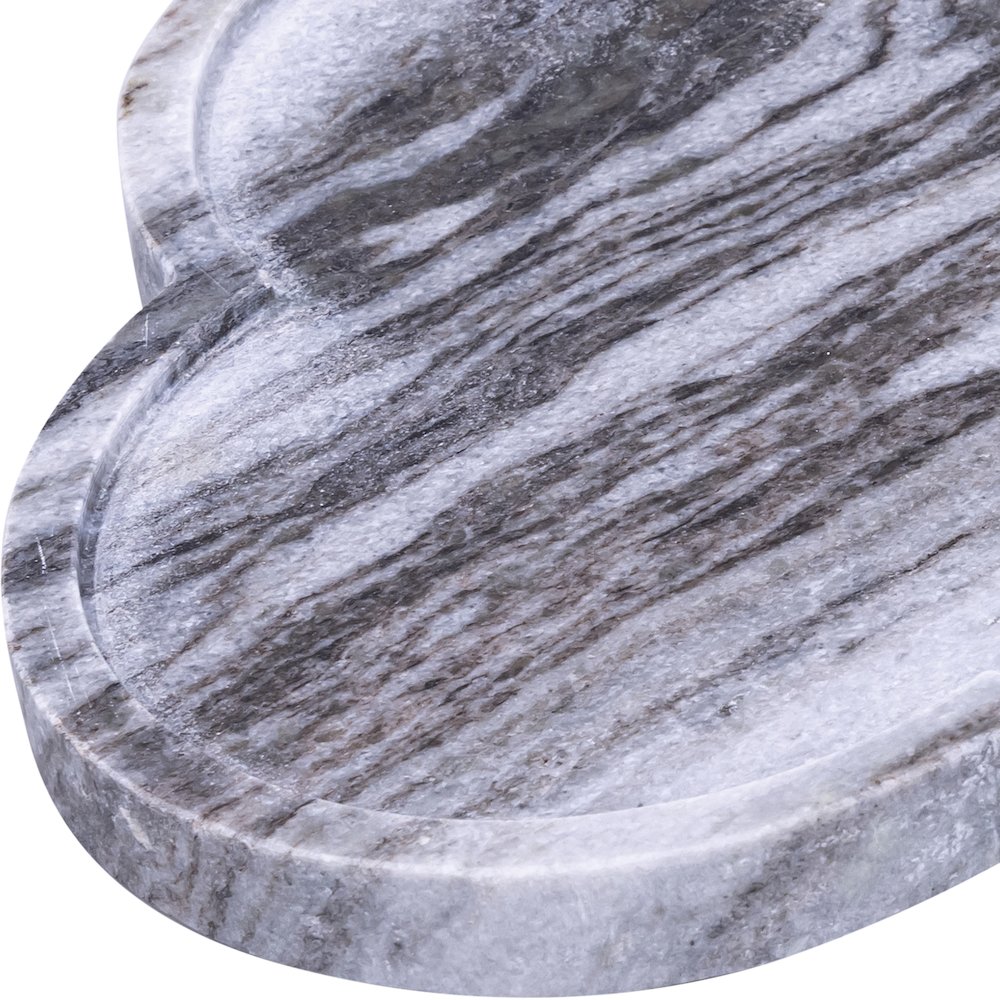 Rimini Panda Clover Shaped Marble Tray. Picture 2