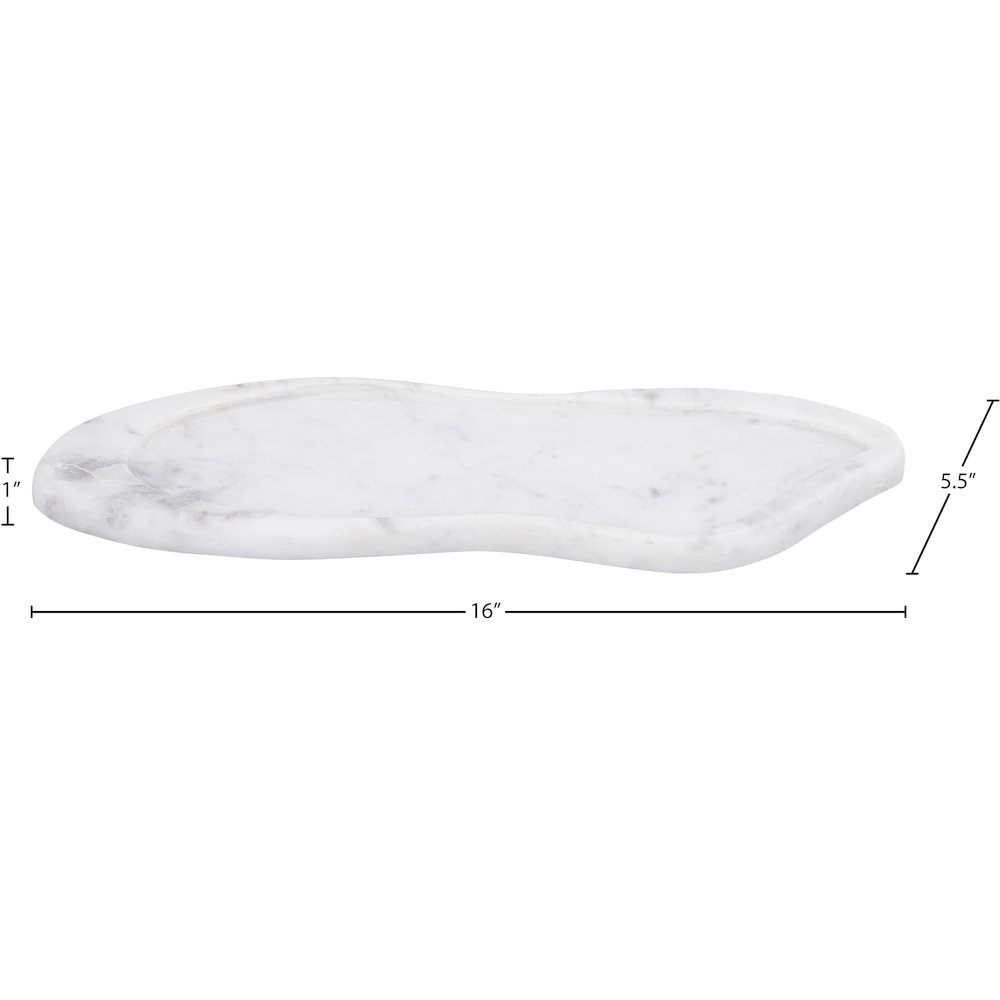 Arezzo White Marble Tray. Picture 5