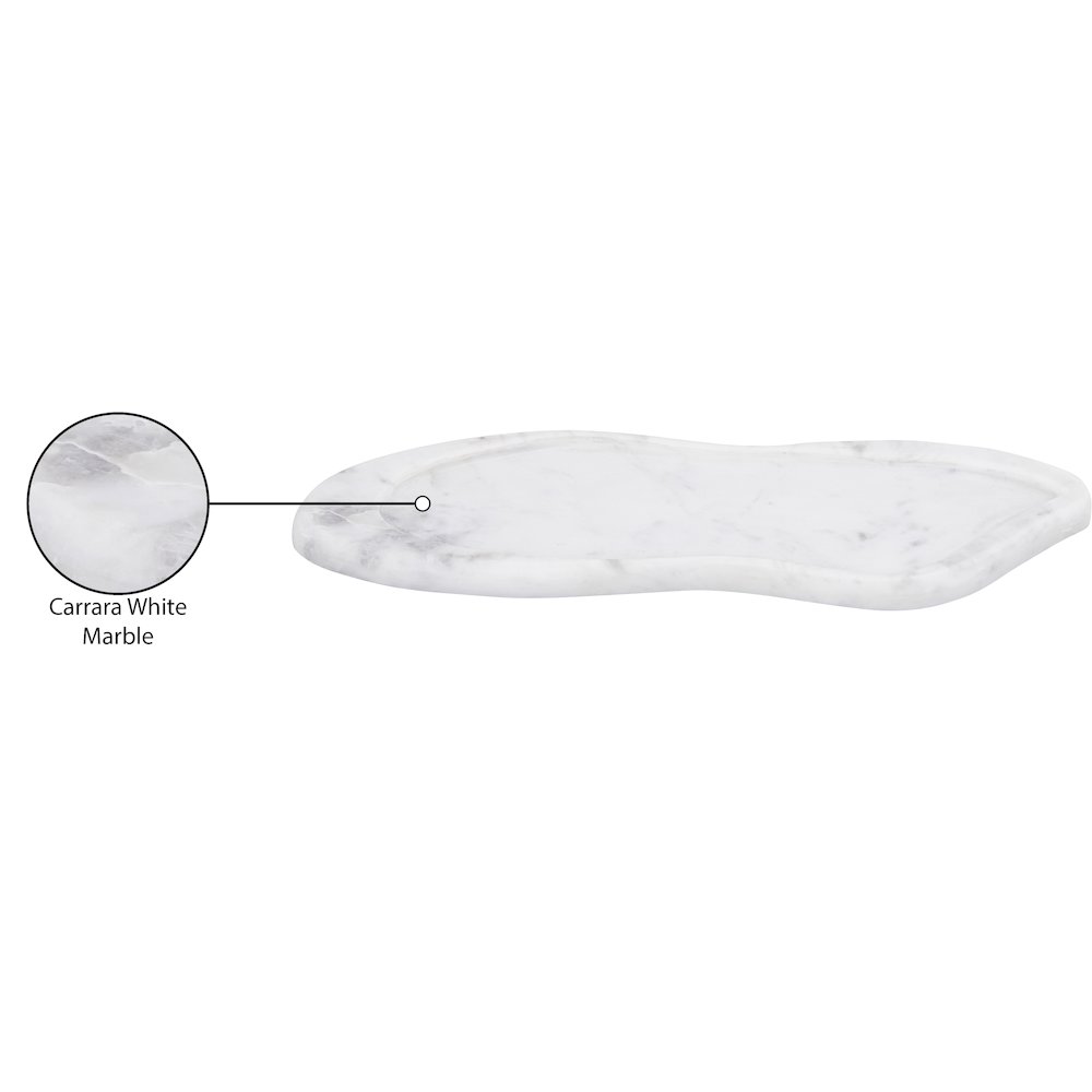 Arezzo White Marble Tray. Picture 3