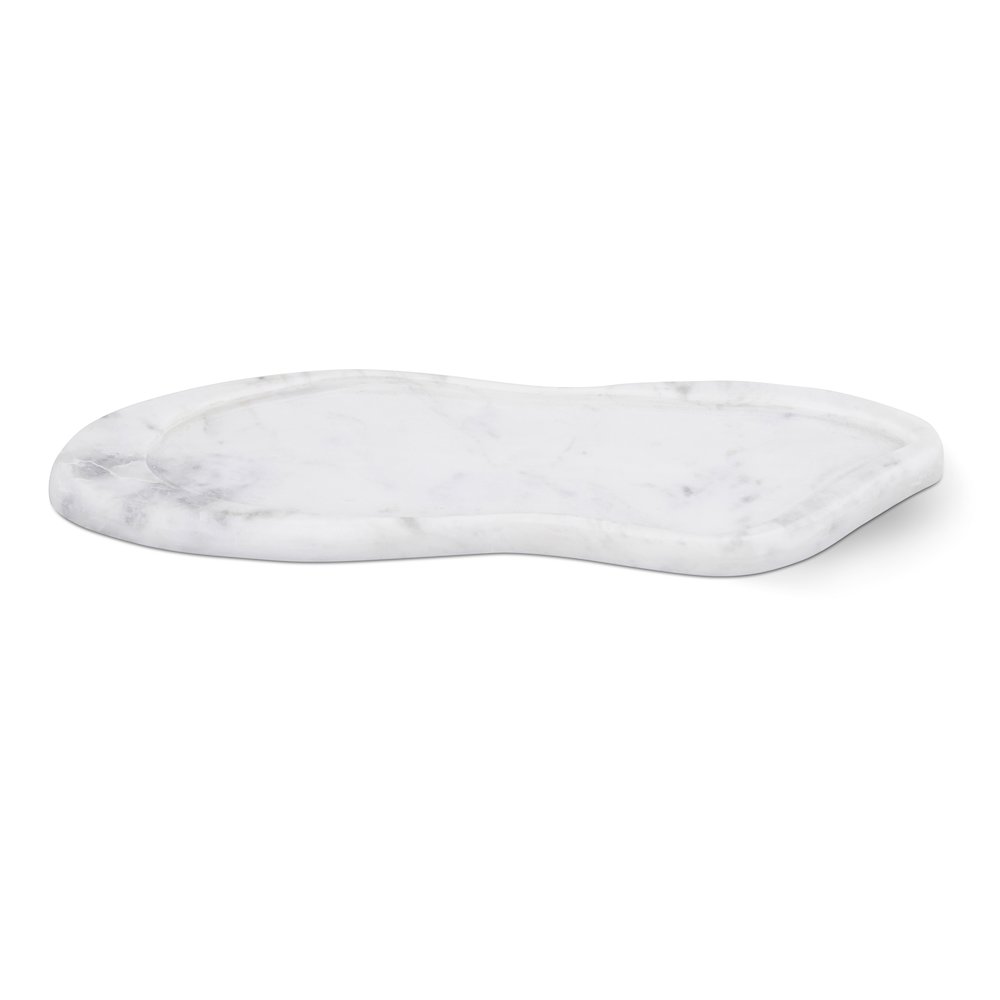 Arezzo White Marble Tray. Picture 1