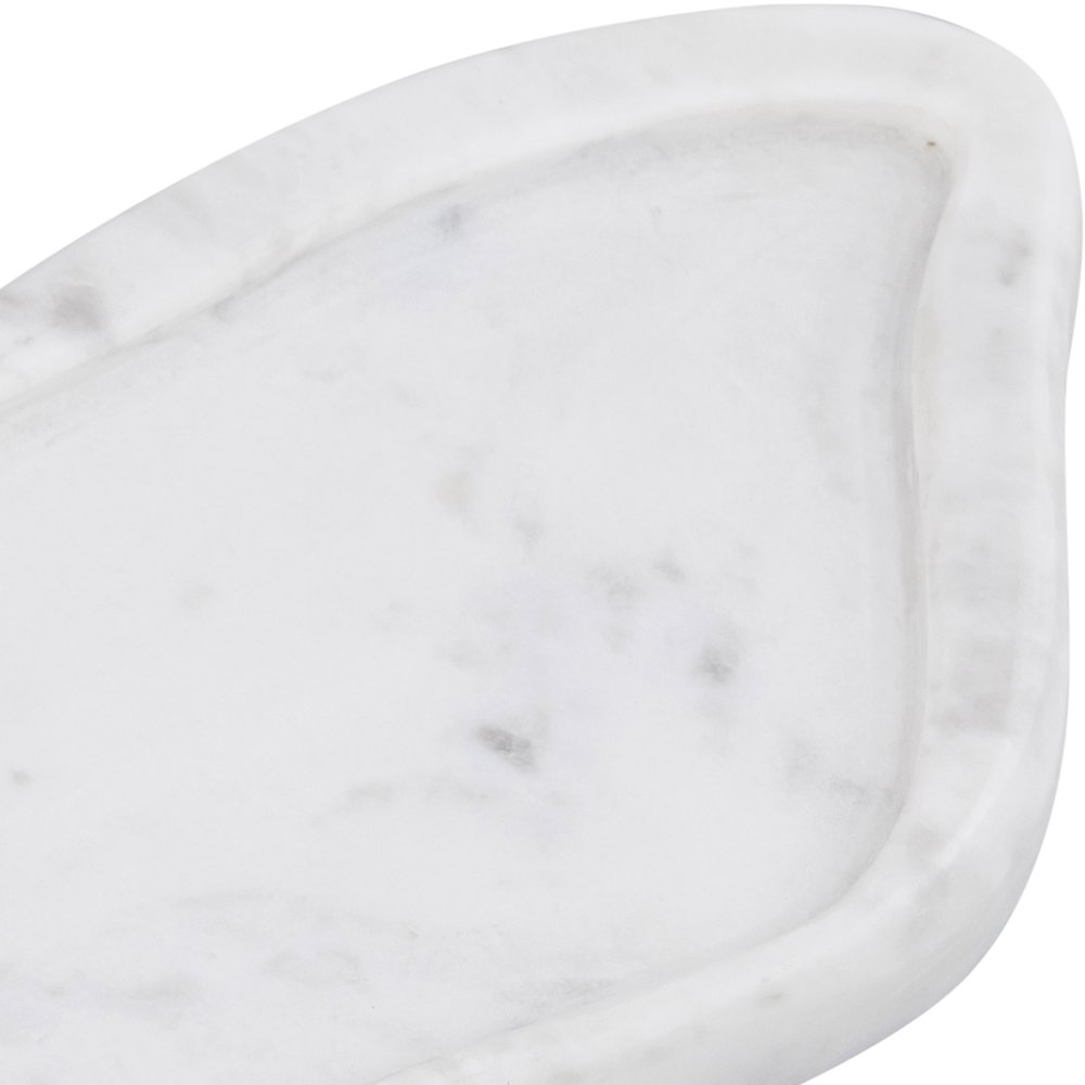 Arezzo White Marble Tray. Picture 2