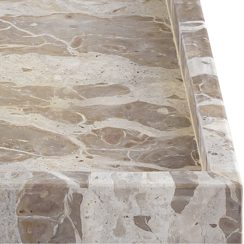Barletta Beige Square Marble Tray. Picture 2