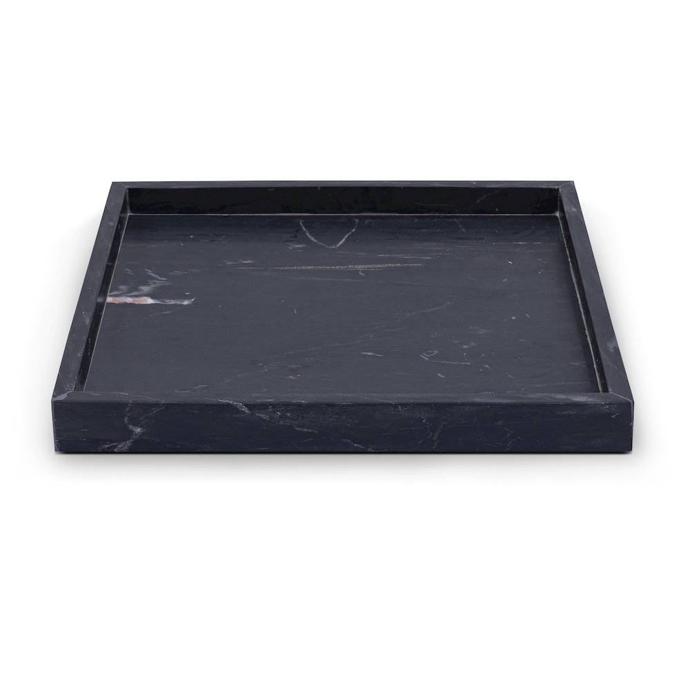 Barletta Black Square Marble Tray. Picture 1