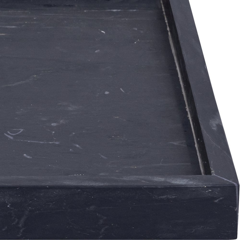 Barletta Black Square Marble Tray. Picture 2