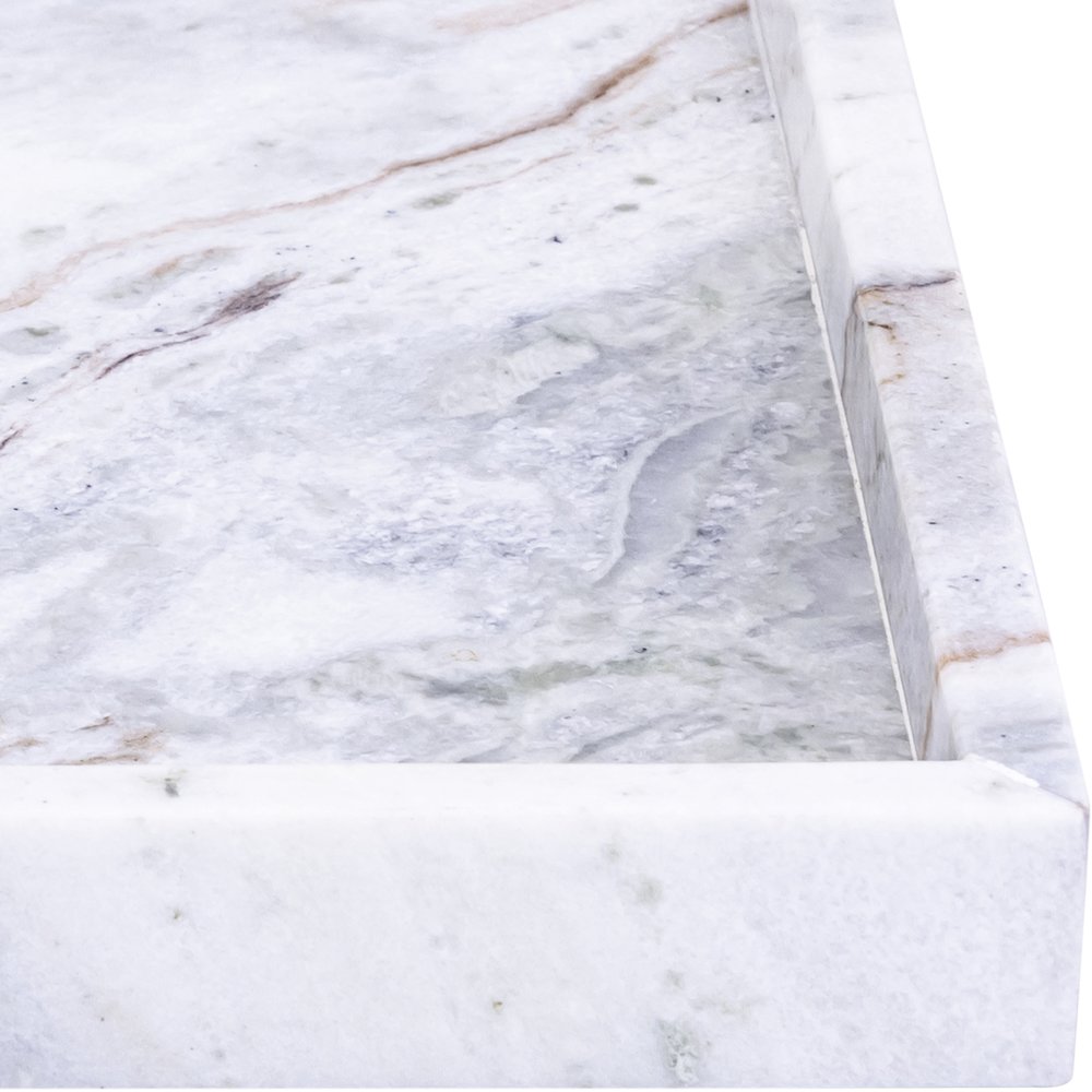 Barletta Brown Square Marble Tray. Picture 2