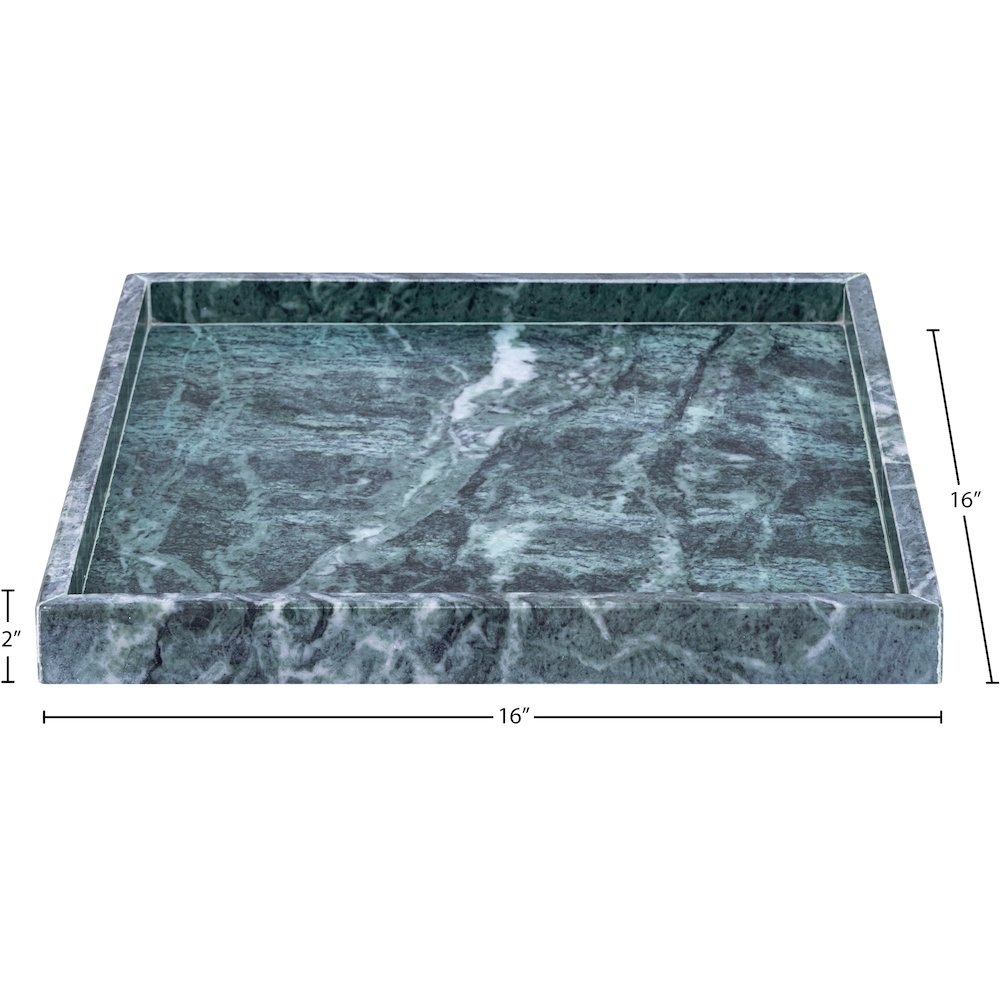 Barletta Green Square Marble Tray. Picture 5