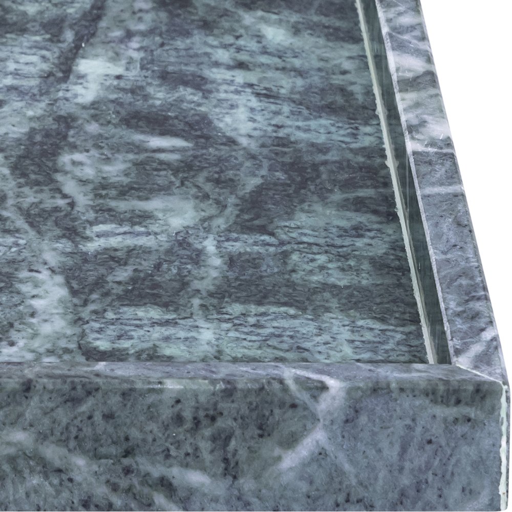 Barletta Green Square Marble Tray. Picture 2