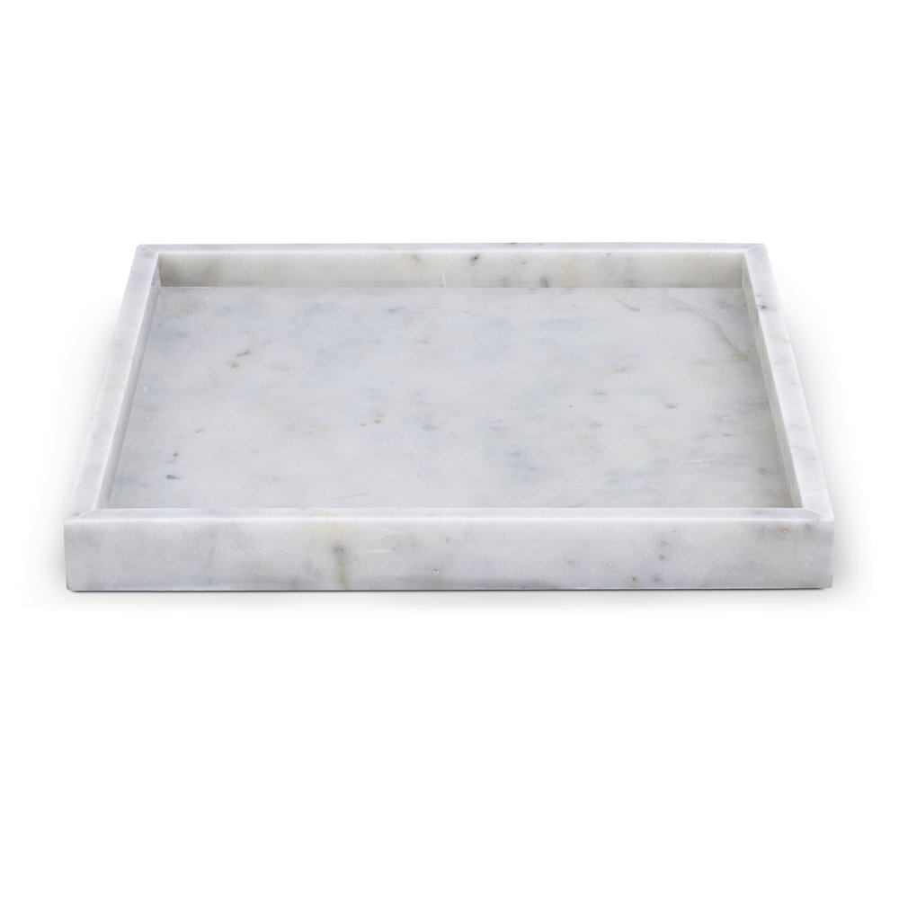 Barletta White Square Marble Tray. Picture 1