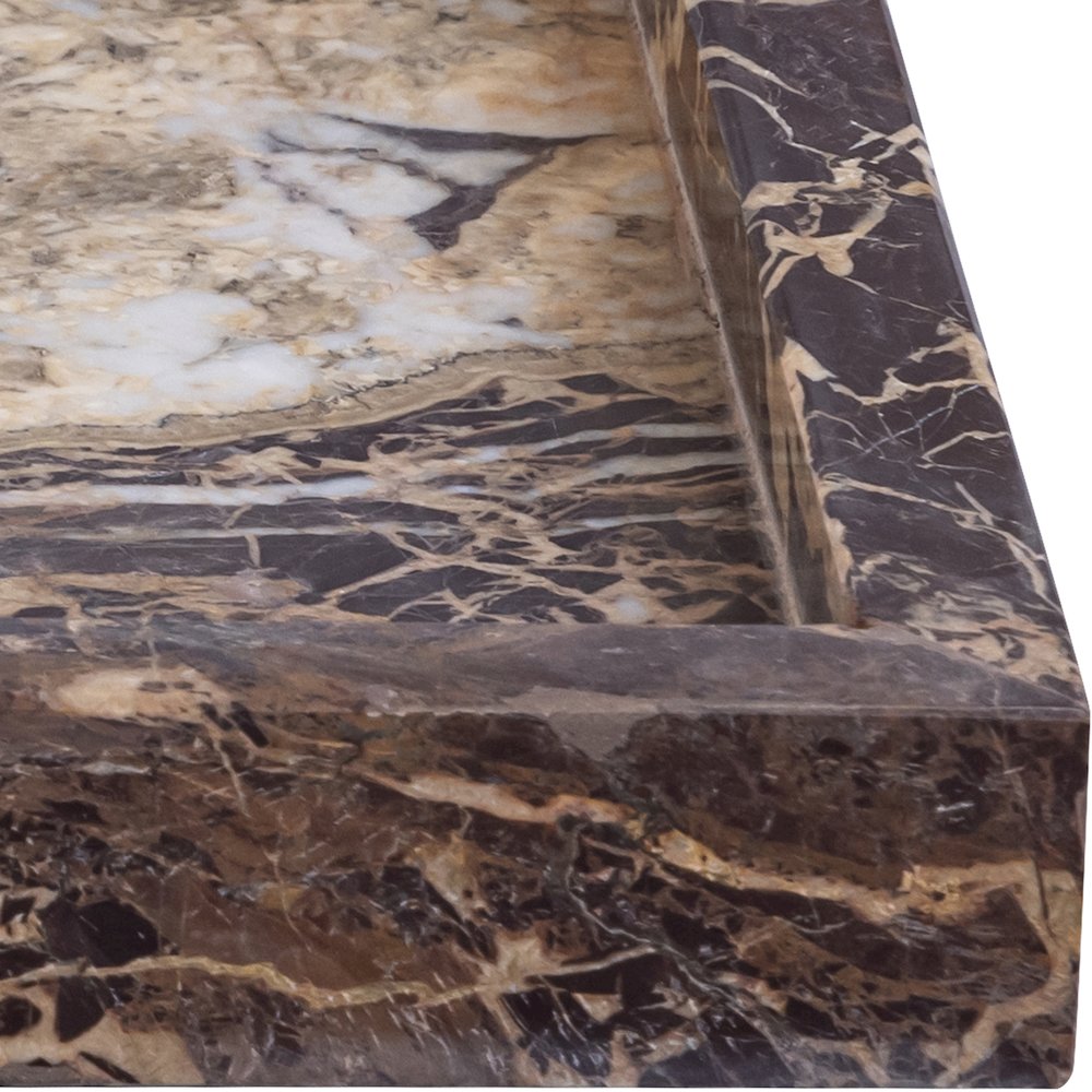 Barletta Cherry Rectangular Marble Tray. Picture 2