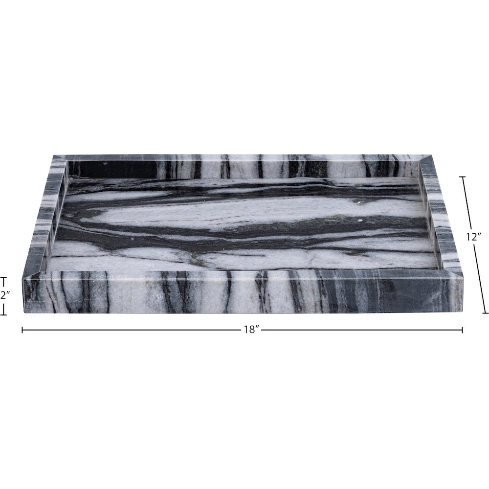 Barletta Panda Rectangular Marble Tray. Picture 5